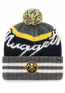 47 Denver Nuggets Charcoal Hyperbolic Cuff Mens Knit Hat