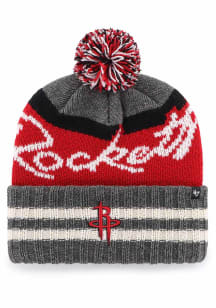 47 Houston Rockets Charcoal Hyperbolic Cuff Mens Knit Hat
