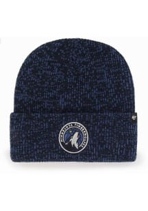 47 Minnesota Timberwolves Navy Blue Brain Freeze Cuff Design Mens Knit Hat