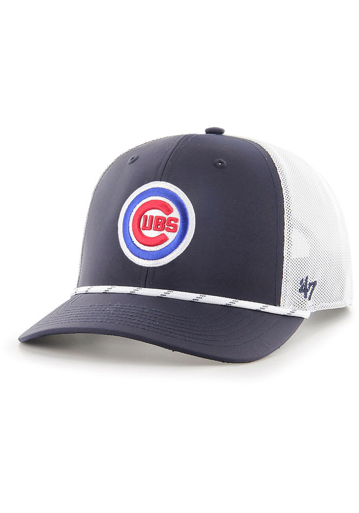 47 Chicago Cubs NAVY Burden Rope Trucker Adjustable Hat - 48018178