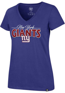 47 New York Giants Womens Blue Rival Short Sleeve T-Shirt