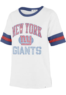 47 New York Giants Womens White Dani Short Sleeve T-Shirt