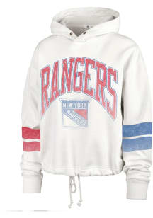 47 New York Rangers Womens White Harper Hooded Sweatshirt