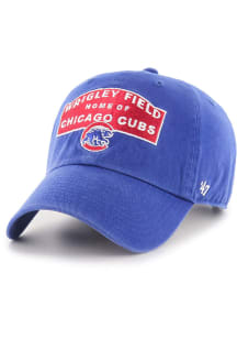 47 Chicago Cubs Stadium Sign Clean Up Adjustable Hat - Blue