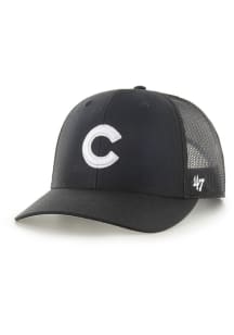 47 Chicago Cubs Black &amp; White Clean Up Adjustable Hat - Black