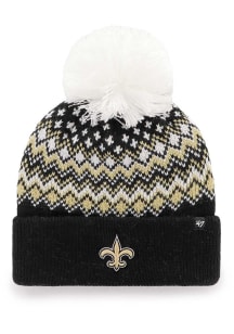 47 New Orleans Saints Black Elsa Cuff Womens Knit Hat