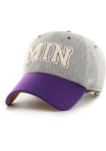 47 Minnesota Vikings Stoney Clover Lane Block Clean Up Adjustable Hat - Grey