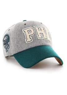 47 Philadelphia Eagles Stoney Clover Lane Block Clean Up Adjustable Hat - Grey