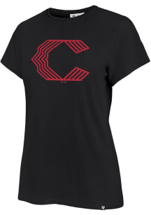 47 Cincinnati Reds Womens Black City Connect Short Sleeve T-Shirt