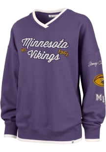 47 Minnesota Vikings Womens Purple Stoney Clover Crew Sweatshirt