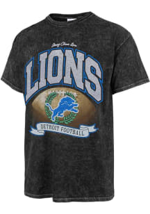 47 Detroit Lions Womens Black Stoney Clover Short Sleeve T-Shirt