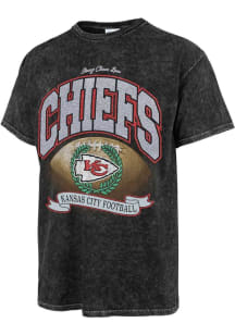 47 Kansas City Chiefs Womens Black Stoney Clover Short Sleeve T-Shirt