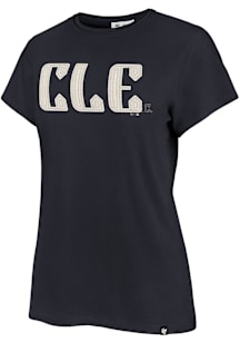 47 Cleveland Guardians Womens Blue City Connect Short Sleeve T-Shirt