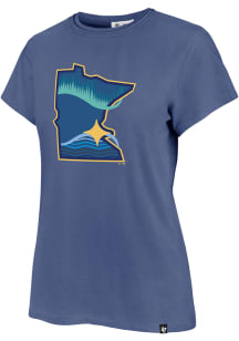 47 Minnesota Twins Womens Blue City Connect Short Sleeve T-Shirt