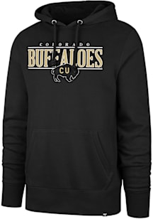 47 Colorado Buffaloes Mens Black City Line Headline Hood Long Sleeve Hoodie