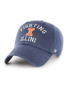47 Illinois Fighting Illini Archway Clean Up Adjustable Hat - Navy Blue