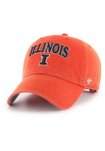 47 Orange Illinois Fighting Illini Archie Script Clean Up Adjustable Hat