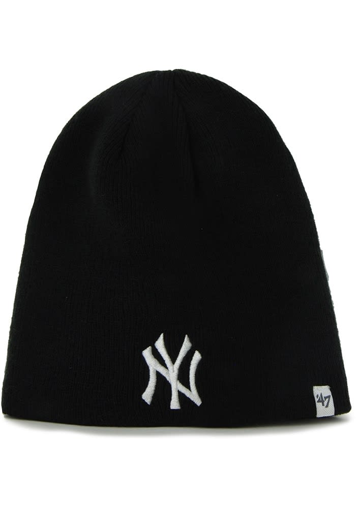 New York Yankees 47 BLACK Beanie Knit Hat - 48018637