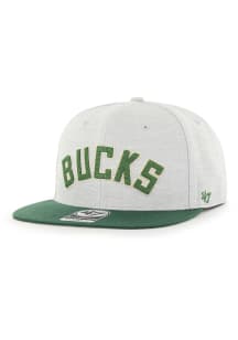 47 Milwaukee Bucks Grey 2T Chain Shot Captain Mens Snapback Hat