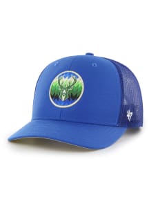 47 Milwaukee Bucks NBA Trucker Adjustable Hat - Blue