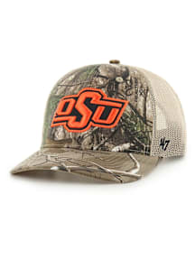 47 Oklahoma State Cowboys REALTREE 47 TRUCKER Adjustable Hat - Brown