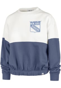 47 New York Rangers Womens White Bonita Crew Sweatshirt