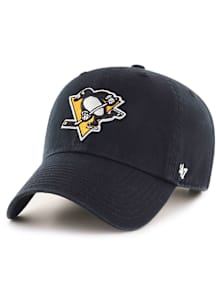 47 Pittsburgh Penguins Black Clean Up Youth Adjustable Hat