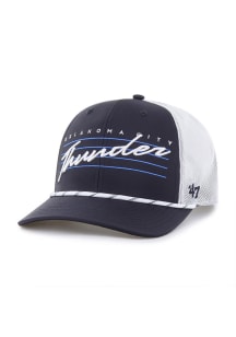 47 Oklahoma City Thunder Downburst Trucker Adjustable Hat - Navy Blue