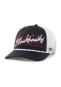 47 Chicago Blackhawks Downburst Trucker Adjustable Hat - Black