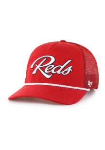 47 Cincinnati Reds OVERHAND MESH 47 HITCH Adjustable Hat - Red
