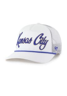 47 Kansas City Royals OVERHAND MESH 47 HITCH Adjustable Hat - White
