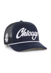 47 Chicago Cubs OVERHAND MESH 47 HITCH Adjustable Hat - Navy Blue