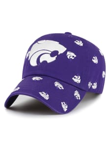 K-State Wildcats 47 Confetti Clean Up Womens Adjustable Hat - Purple