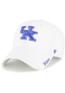 47 Kentucky Wildcats White Miata Clean Up Womens Adjustable Hat