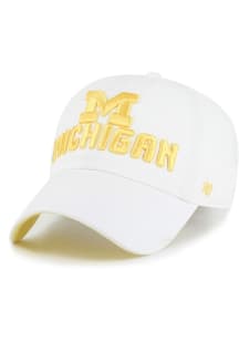 Michigan Wolverines 47 Luminance Clean Up Womens Adjustable Hat - White