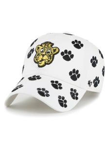 47 Missouri Tigers White Confetti Clean Up Womens Adjustable Hat