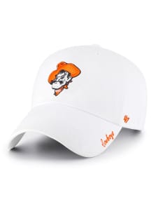 47 Oklahoma State Cowboys White Miata Clean Up Womens Adjustable Hat