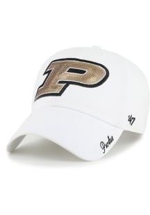 47 Purdue Boilermakers White Sparkle Womens Adjustable Hat