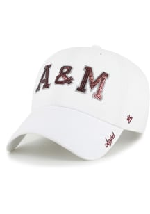 47 Texas A&amp;M Aggies White Sparkle Womens Adjustable Hat