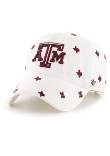 47 Texas A&amp;M Aggies White Confetti Clean Up Womens Adjustable Hat