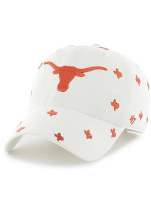 47 Texas Longhorns White Confetti Clean Up Womens Adjustable Hat