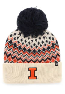 Illinois Fighting Illini 47 Elsa Cuff Womens Knit Hat - White