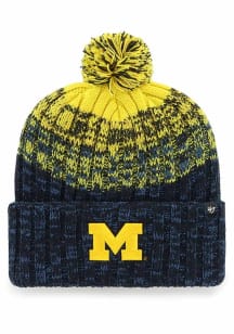 Michigan Wolverines 47 Cascade Cuff Youth Youth Knit Hat - Navy Blue