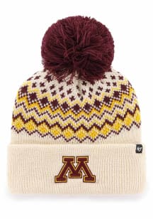 47 Minnesota Golden Gophers White Elsa Cuff Womens Knit Hat