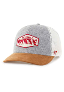 47 Arkansas Razorbacks Drover Trucker Adjustable Hat - Grey