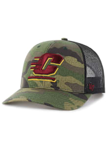47 Central Michigan Chippewas Camo Trucker Adjustable Hat - Green