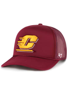 47 Central Michigan Chippewas Foam Front Mesh Trucker Adjustable Hat - Maroon