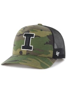 47 Green Illinois Fighting Illini Camo Trucker Adjustable Hat