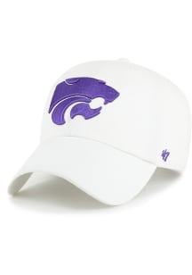 47 White K-State Wildcats Clean Up Adjustable Hat