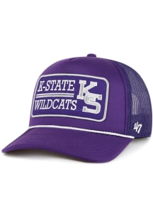 47 Purple K-State Wildcats Local Patch Foam Trucker Adjustable Hat